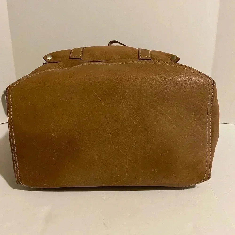 RUEHL no.925 brown distressed leather hobo bag